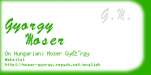 gyorgy moser business card